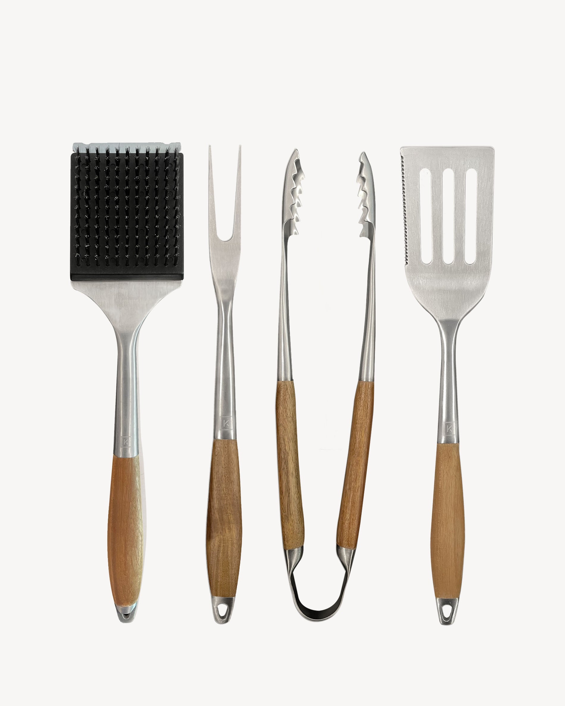 Accessori Griglia Acciaio Inox Set Di Utensili Per Barbecue 3 In 1 Pinza E Spatola Per Barbecue