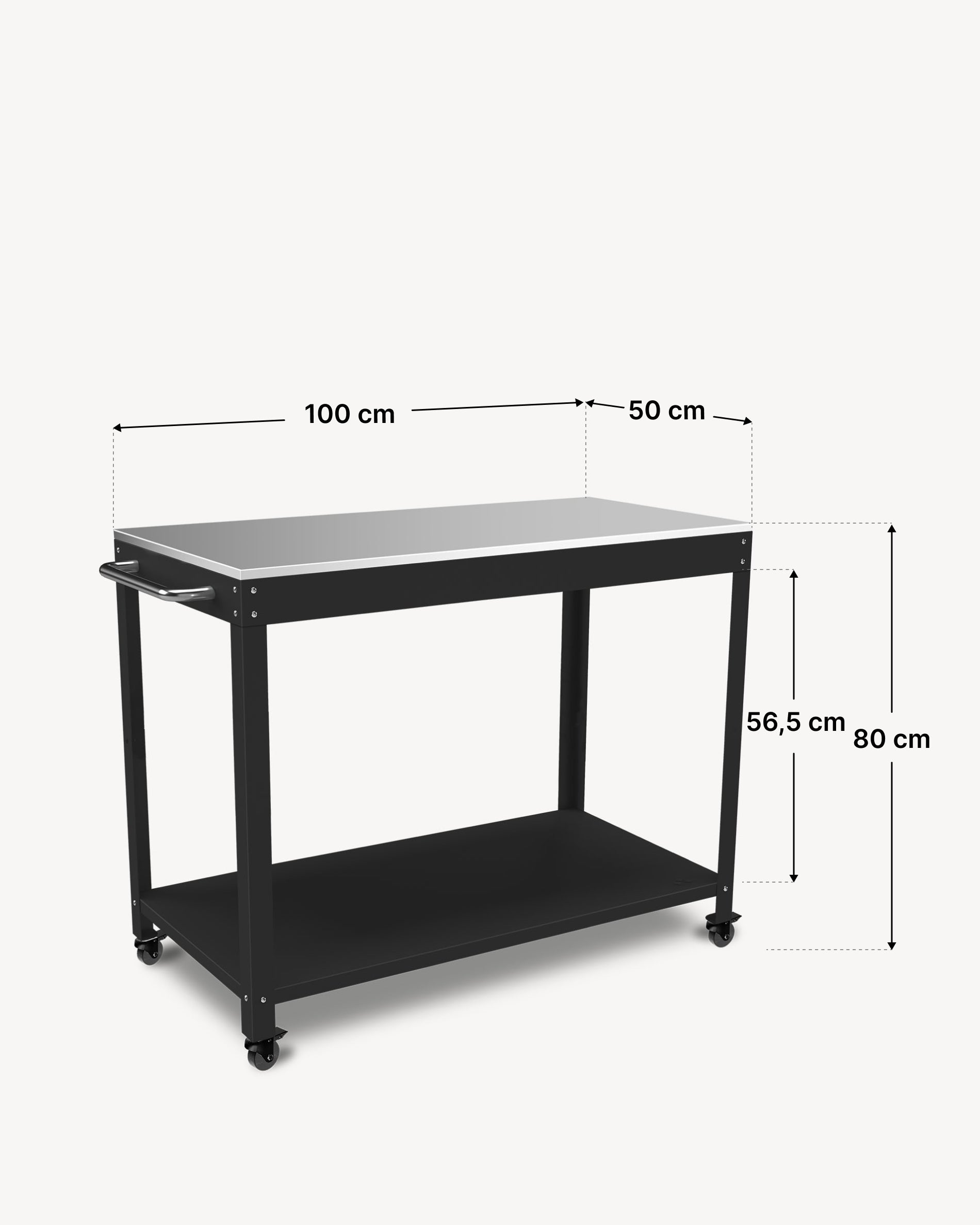 Afmetingen roestvrij stalen dressoir