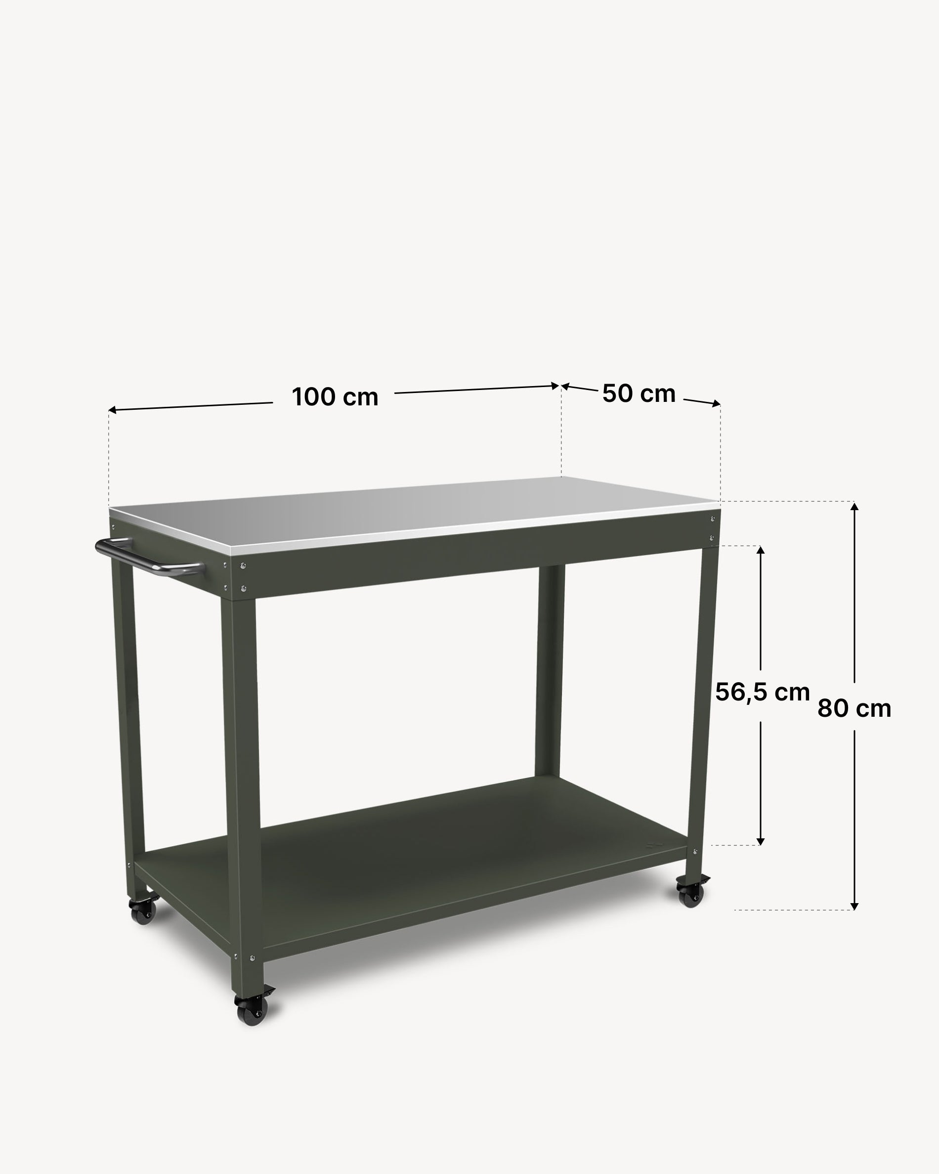 Afmetingen roestvrij stalen dressoir