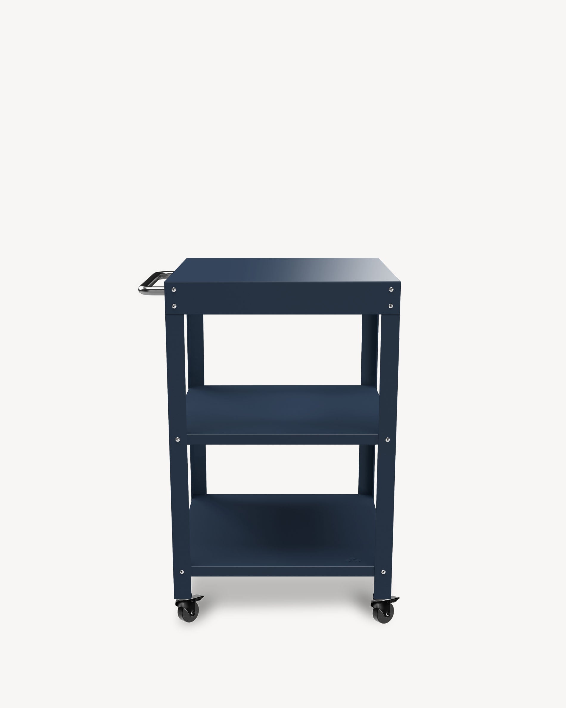 Credenza in metallo con piano blu navy
