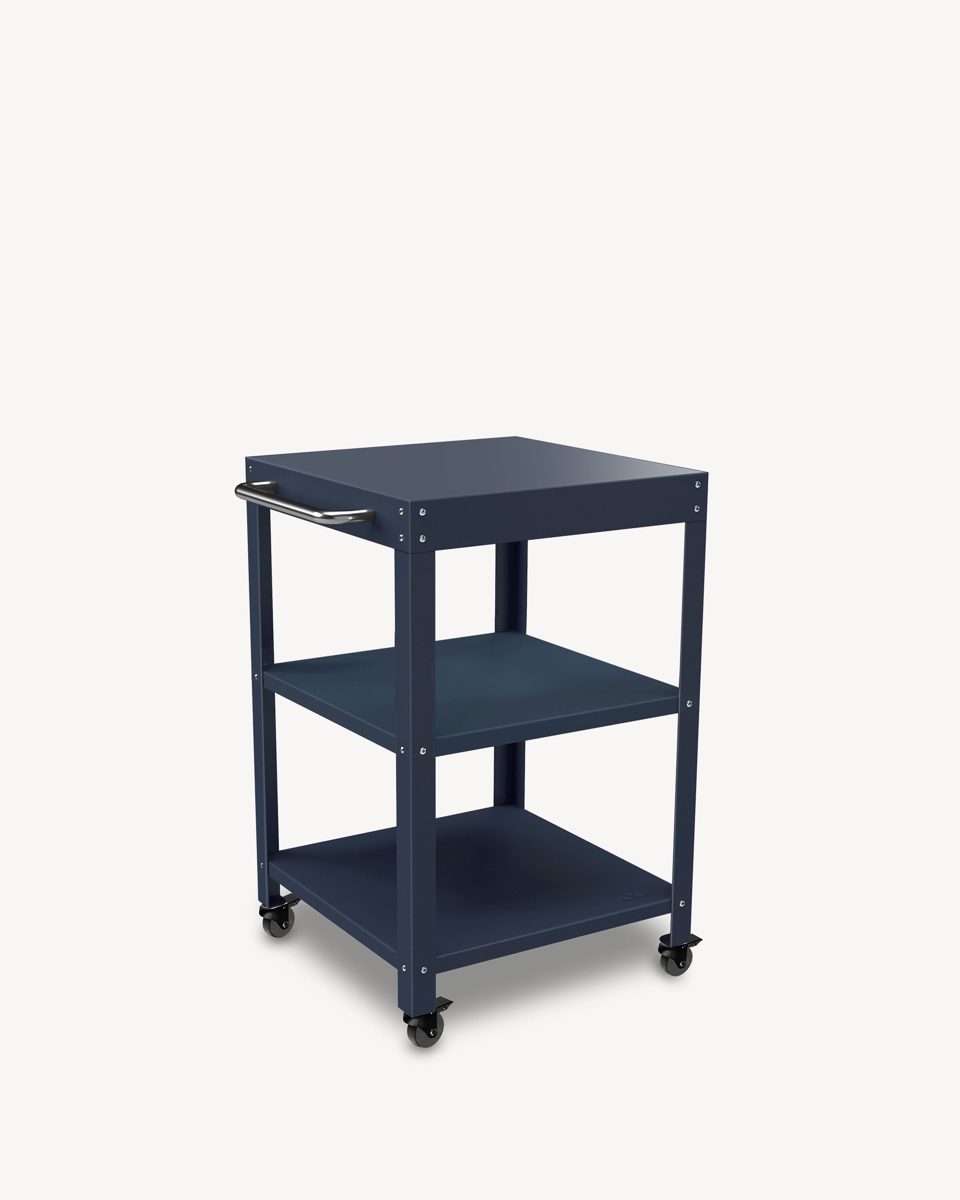 Credenza in metallo con piano blu navy