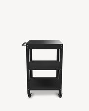 Credenza in metallo con vassoio nero