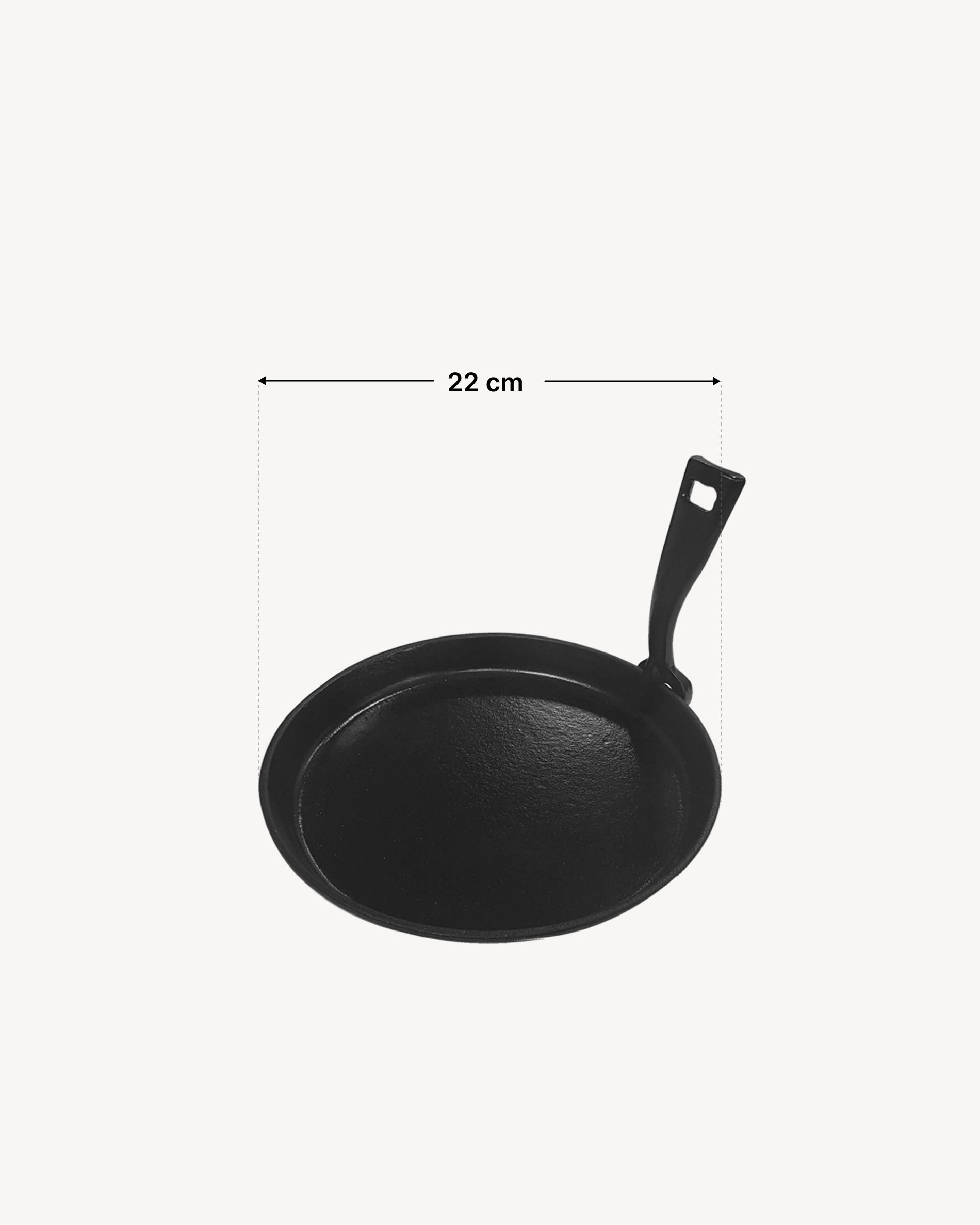 Afmetingen gietijzeren pan