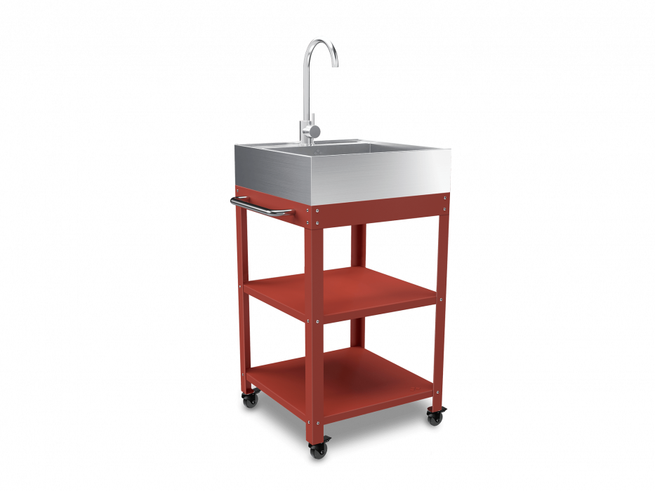 Goya outdoor kitchen - Module with sink - 50x50 cm - red...
