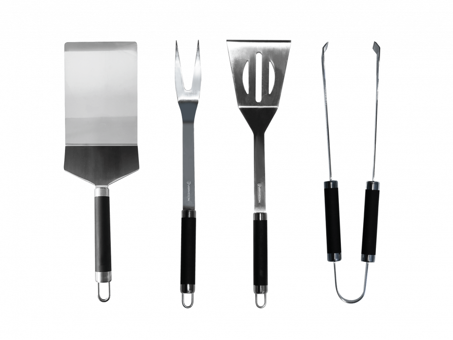 Pack of 4 stainless steel utensils
