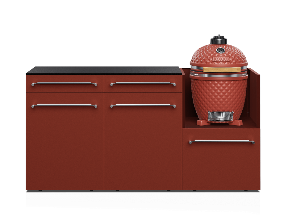 Cucina da esterno Fusion con 3 moduli - 180 cm - Rouge...