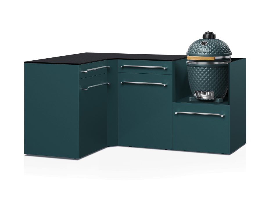 Fusion outdoor kitchen with 4 modules and a corner - 188 cm