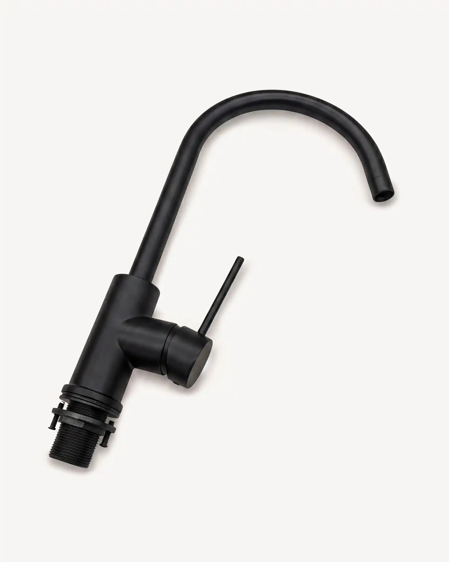Robinet noir mat PILOTIS, vue de profil
