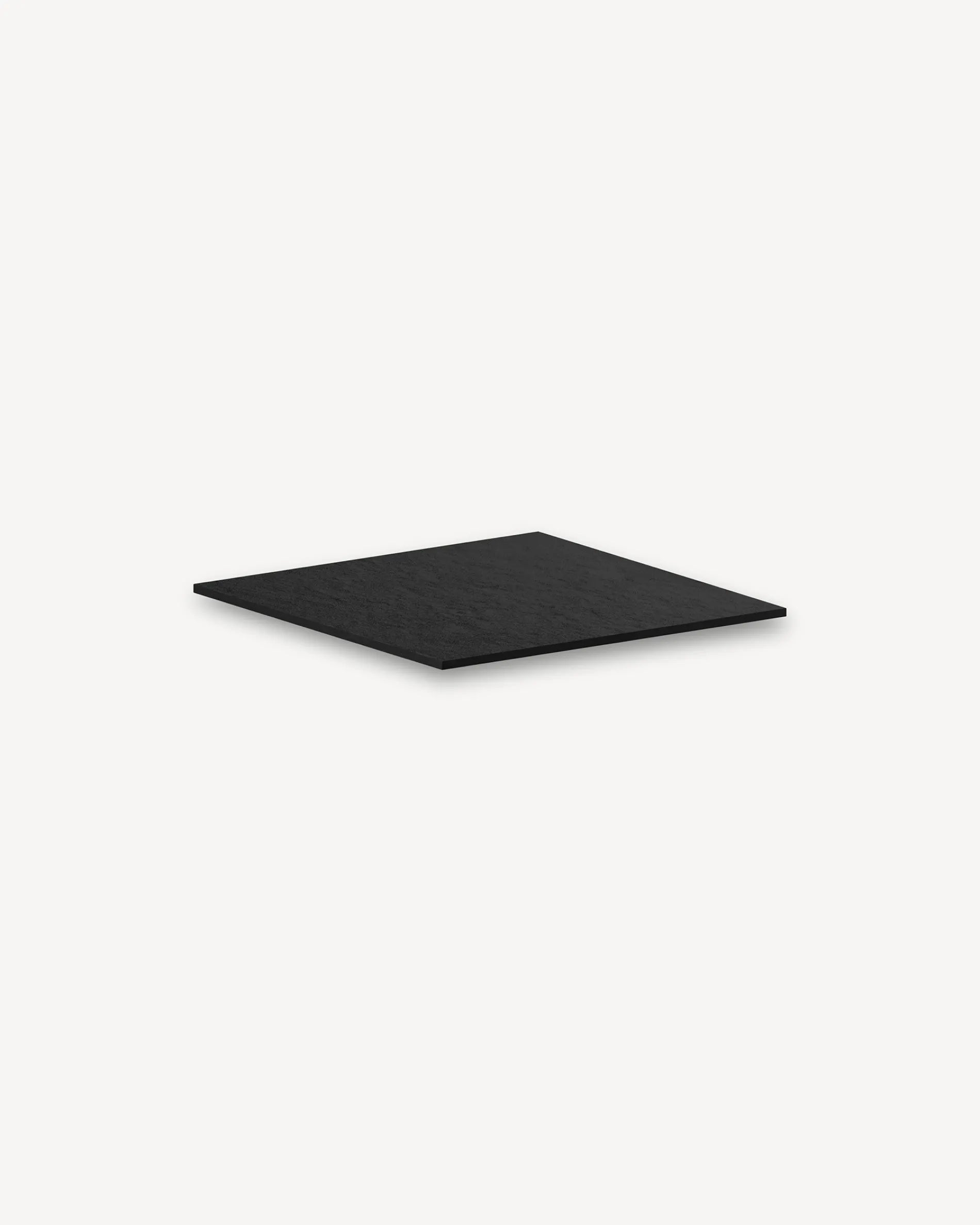 Plateau d'angle noir effet ardoise PILOTIS, packshot isolé fond blanc