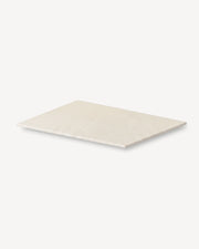 Plateau beige crème module Kamado PILOTIS avec découpe pour barbecue, packshot isolé fond blanc