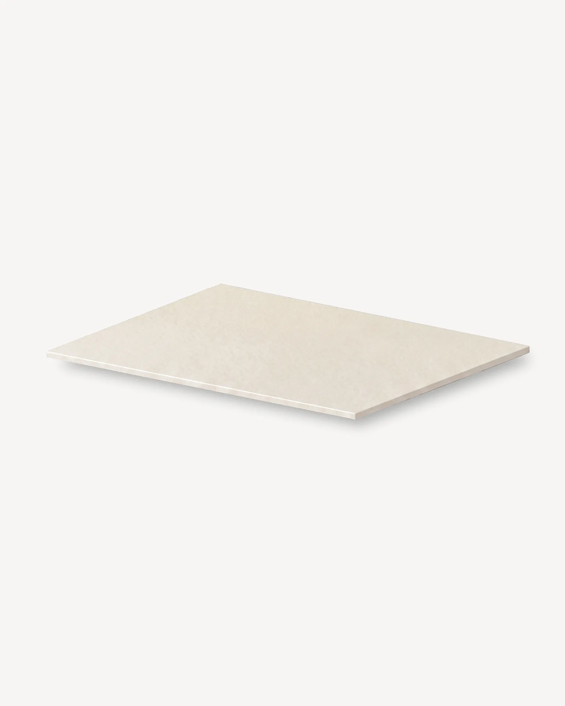 Plateau beige crème module Kamado PILOTIS avec découpe pour barbecue, packshot isolé fond blanc