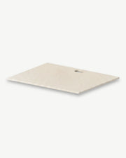 Plateau beige crème module Plancha PILOTIS avec découpe pour plancha, packshot isolé fond blanc