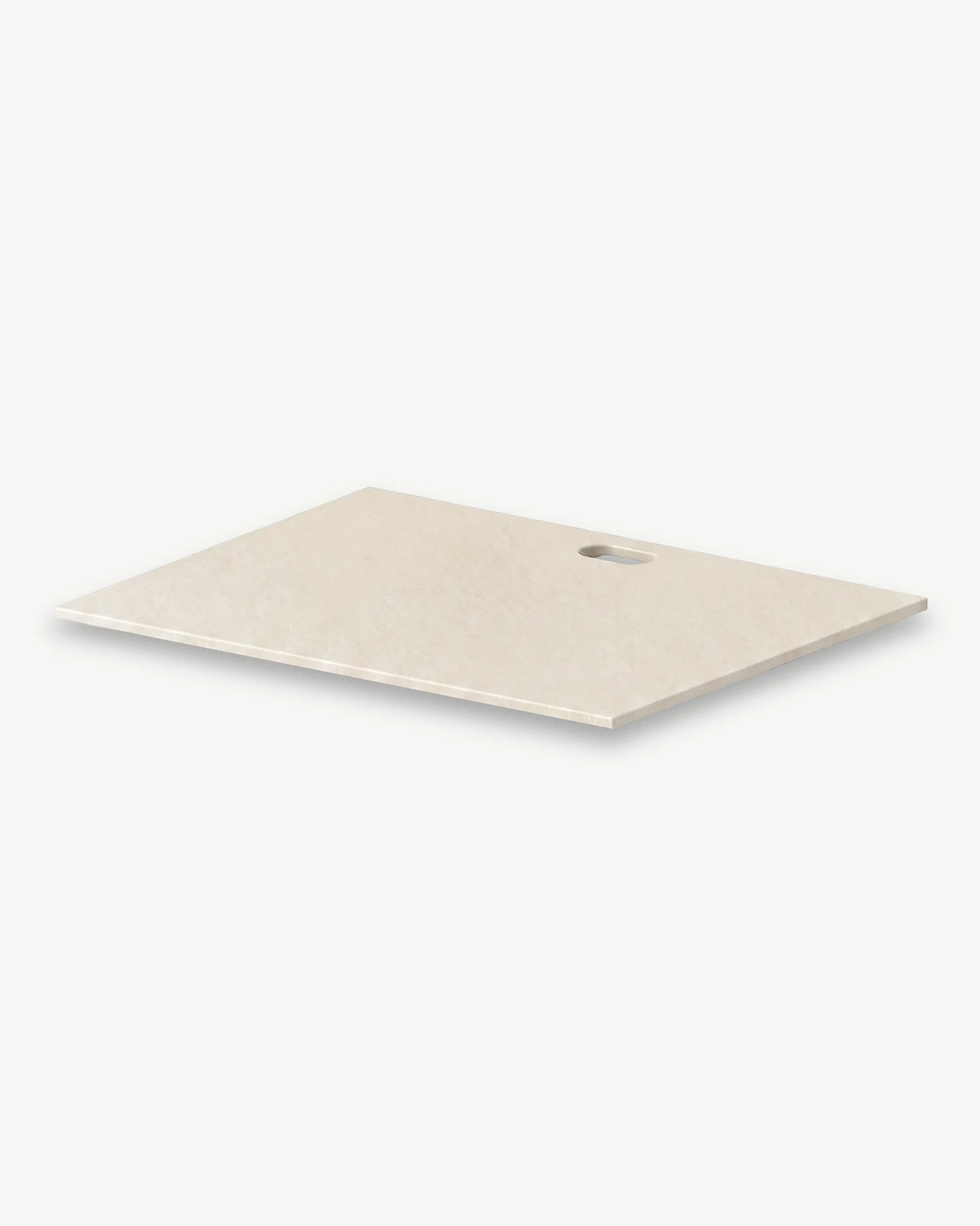 Plateau beige crème module Plancha PILOTIS avec découpe pour plancha, packshot isolé fond blanc