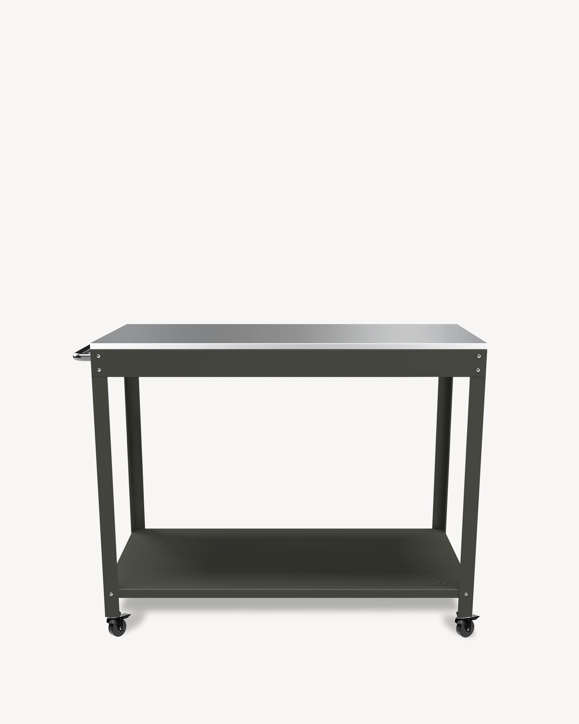 Desserte en Métal et inox vert olive