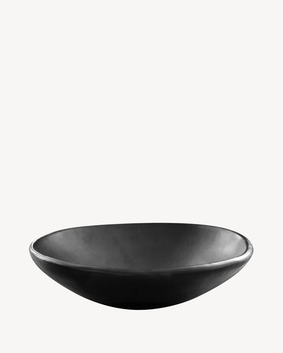 Grande coupe en argile noire Chamba Ø30cm