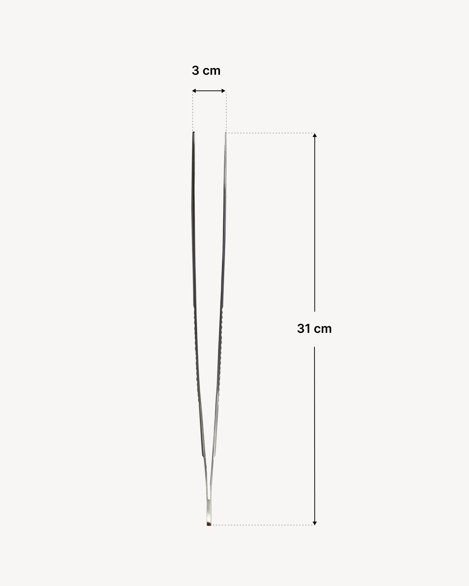 Dimensions pince en inox