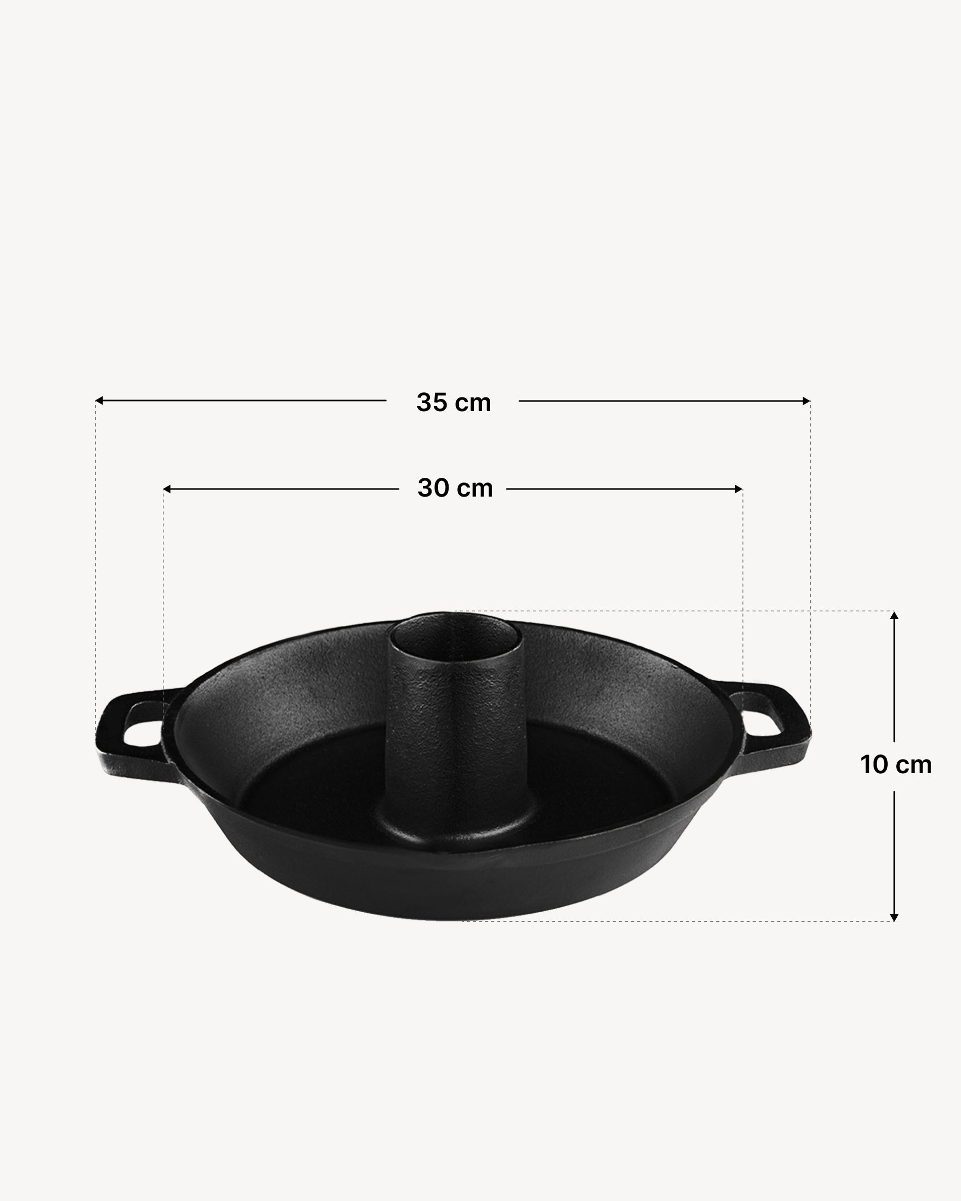 Dimensions support de volaille en fonte
