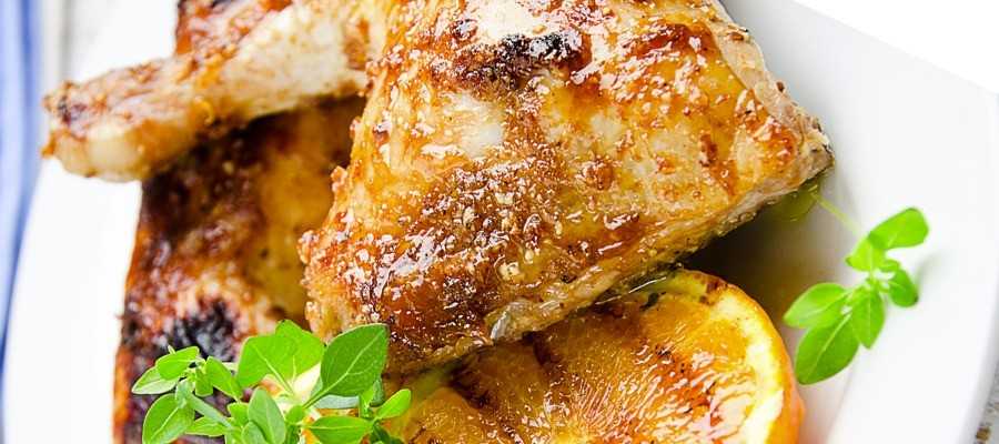 Mariniertes Huhn mit Orangen