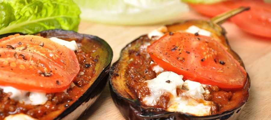 Eggplants with feta cheese
