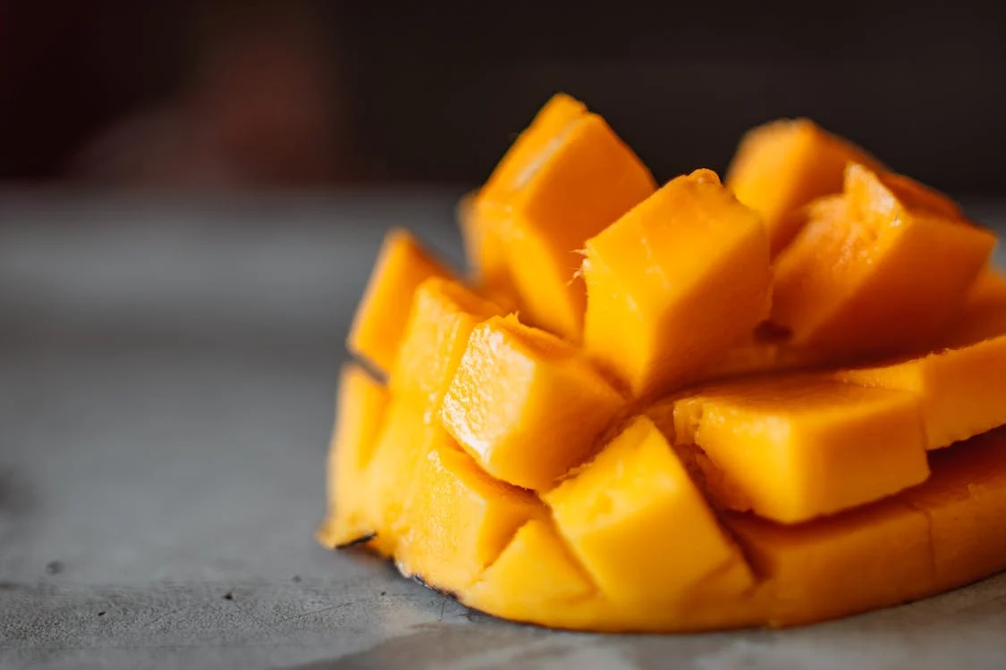 Mango's met chocolade en sinaasappel
