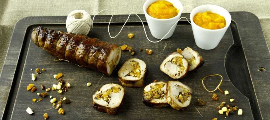 Filet mignon recheado com frutos secos
